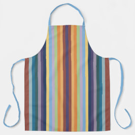 Colorful Autumn Winter Colored Vertical Striped エプロン