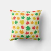 Colorful Autumnal Leafs - Nature Pattern クッション (裏面)