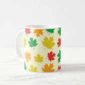 Colorful Autumnal Leafs - Nature Pattern コーヒーマグカップ (正面左)