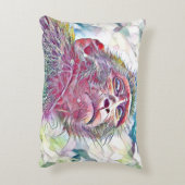 Colorful Baby Monkey Art アクセントクッション (裏面(縦))