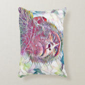 Colorful Baby Monkey Art アクセントクッション (正面(垂直))