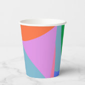 Colorful Baby Shower Abstract Waves Modern Custom 紙コップ (裏面)