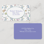 Colorful Baby Things Babysitter 名刺 (正面/裏面)