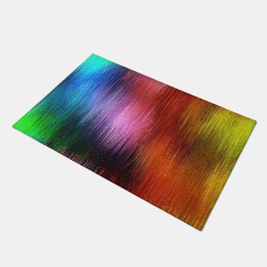 Colorful Background Pattern  ドアマット (アングル)