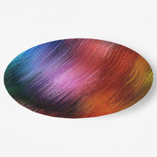 Colorful Background Pattern ペーパープレート (アングル)