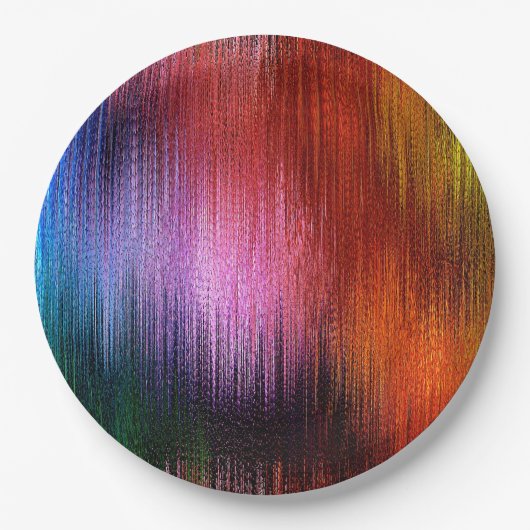 Colorful Background Pattern ペーパープレート (正面)