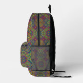 Colorful backpack with front view showing vibrant プリントバックパック (右)
