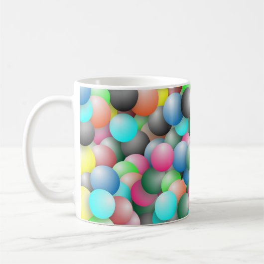 Colorful Balloons Banner コーヒーマグカップ (左)