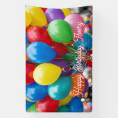 Colorful Balloons Personalized Happy Birthday 横断幕 (縦)