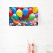 Colorful Balloons Personalized Happy Birthday 横断幕 (インサイチュ)