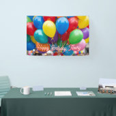 Colorful Balloons Personalized Happy Birthday 横断幕 (トレードショー)