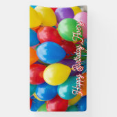 Colorful Balloons Personalized Happy Birthday 横断幕 (縦)