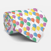 Colorful Balloons White Background ネクタイ (ロール)