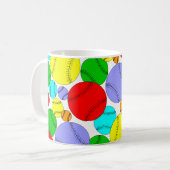 Colorful Baseball Pattern Coffee Mug コーヒーマグカップ (正面左)