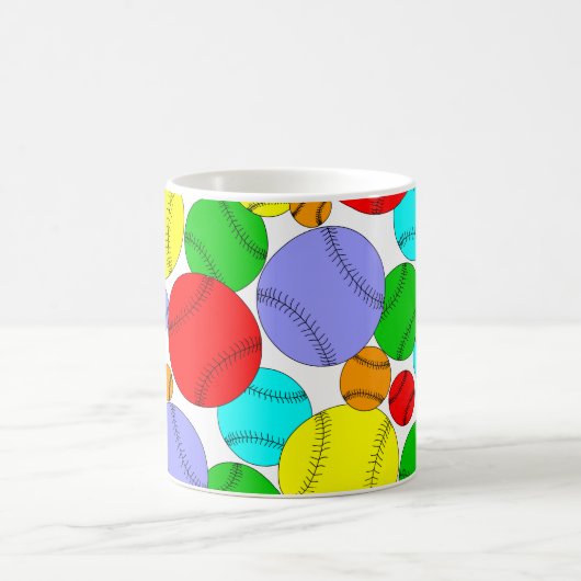 Colorful Baseball Pattern Coffee Mug コーヒーマグカップ (中央)