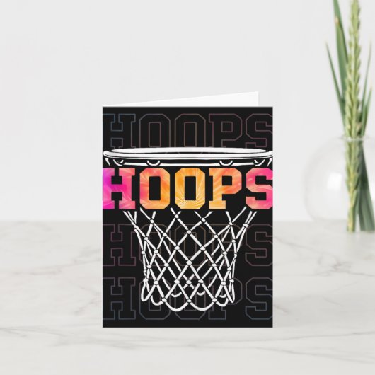 Colorful Basketball Hoop Men & Women Hoops Gir カード (正面)