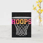 Colorful Basketball Hoop Men & Women Hoops Gir カード (黄色い花)