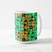 Colorful Bauhaus Geometric Design  コーヒーマグカップ (正面右)