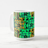 Colorful Bauhaus Geometric Design  コーヒーマグカップ (正面左)