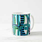 Colorful Bauhaus Geometric Pattern  コーヒーマグカップ (正面右)