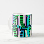 Colorful Bauhaus Geometric Pattern  コーヒーマグカップ (正面左)
