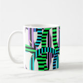 Colorful Bauhaus Geometric Pattern  コーヒーマグカップ (左)