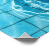 Colorful Beach Ball in Crystal Pool – Summer Vibes ポスター (角)