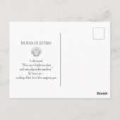 Colorful Beach Huts Ocean Reflection Coastal ポストカード (裏面)