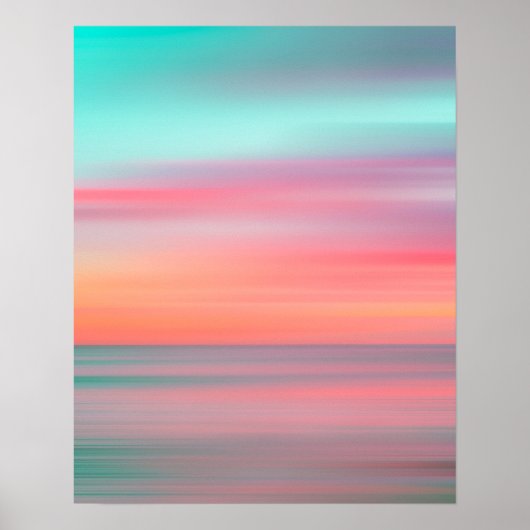 Colorful beach sunset #1 ポスター (正面)