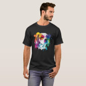 Colorful Beagle Pop Dog Dad Mom Dog Tシャツ (正面フル)