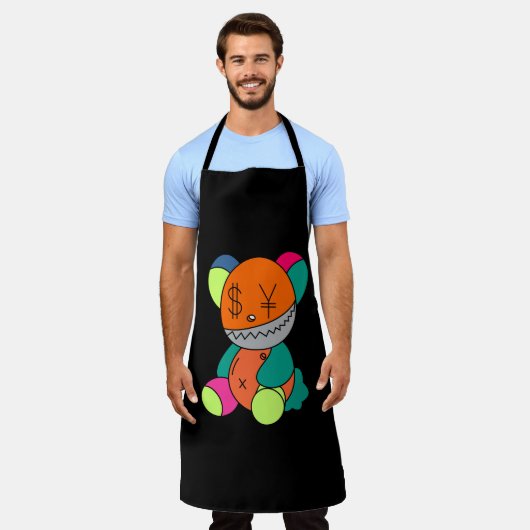 Colorful bear エプロン (着用した状態)