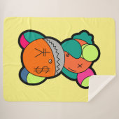 Colorful bear シェルパブランケット (正面(横))