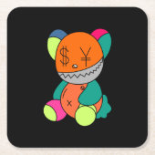 Colorful bear スクエアペーパーコースター (正面)