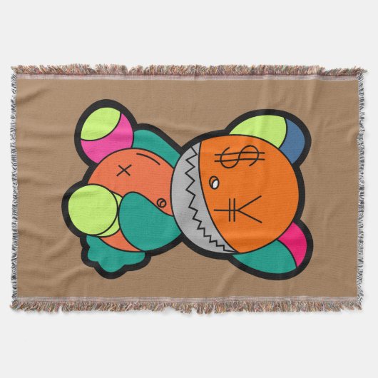 Colorful bear スローブランケット (正面)