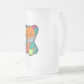 Colorful bear フロストグラスビールジョッキ (正面右)