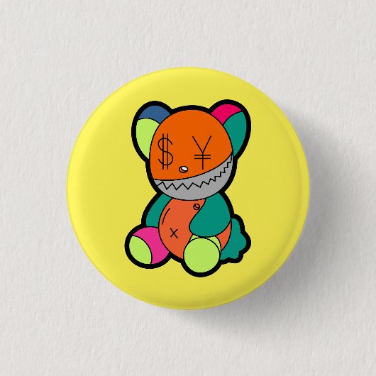 Colorful bear 缶バッジ (正面)