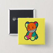 Colorful bear 缶バッジ (正面&裏面)