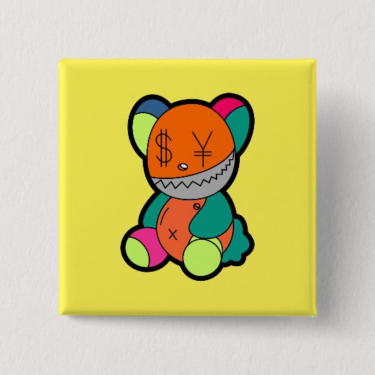 Colorful bear 缶バッジ (正面)