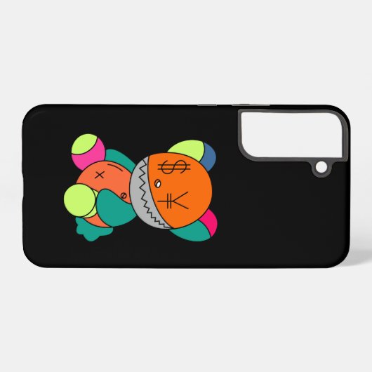 Colorful bear samsung galaxyケース (裏面横)