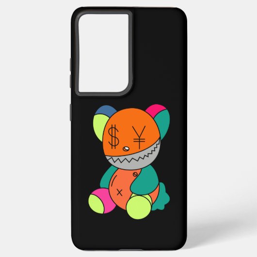 Colorful bear samsung galaxyケース (裏面)