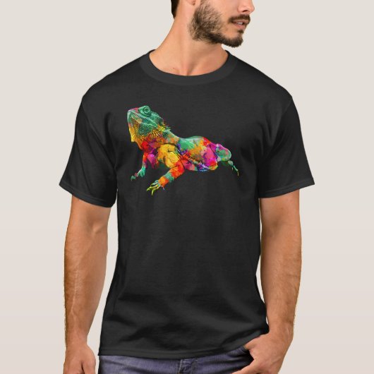 Colorful Bearded Dragon  Lizard Reptile  Costume Tシャツ (正面)