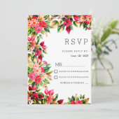 Colorful beautiful country floral botanic RSVP 招待状 (スタンド正面)
