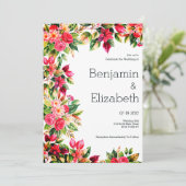 Colorful beautiful country floral botanic Wedding 招待状 (スタンド正面)