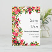 Colorful beautiful country floral Save the Date 招待状 (スタンド正面)