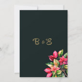 Colorful beautiful country floral Save the Date 招待状 (裏面)