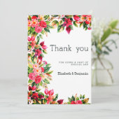 Colorful beautiful country floral Thank You  招待状 (スタンド正面)