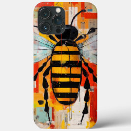 Colorful Bee Art Print Honeybee Wall iPhone 13 Pro Maxケース