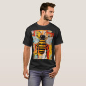 Colorful Bee Art Print Honeybee Wall Tシャツ