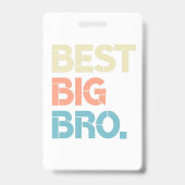 Colorful Best Big Bro Awesome Big Brother バッジ (裏面)