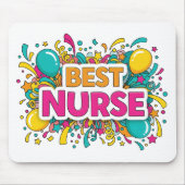 Colorful Best Nurse Desk Mat マウスパッド (正面)